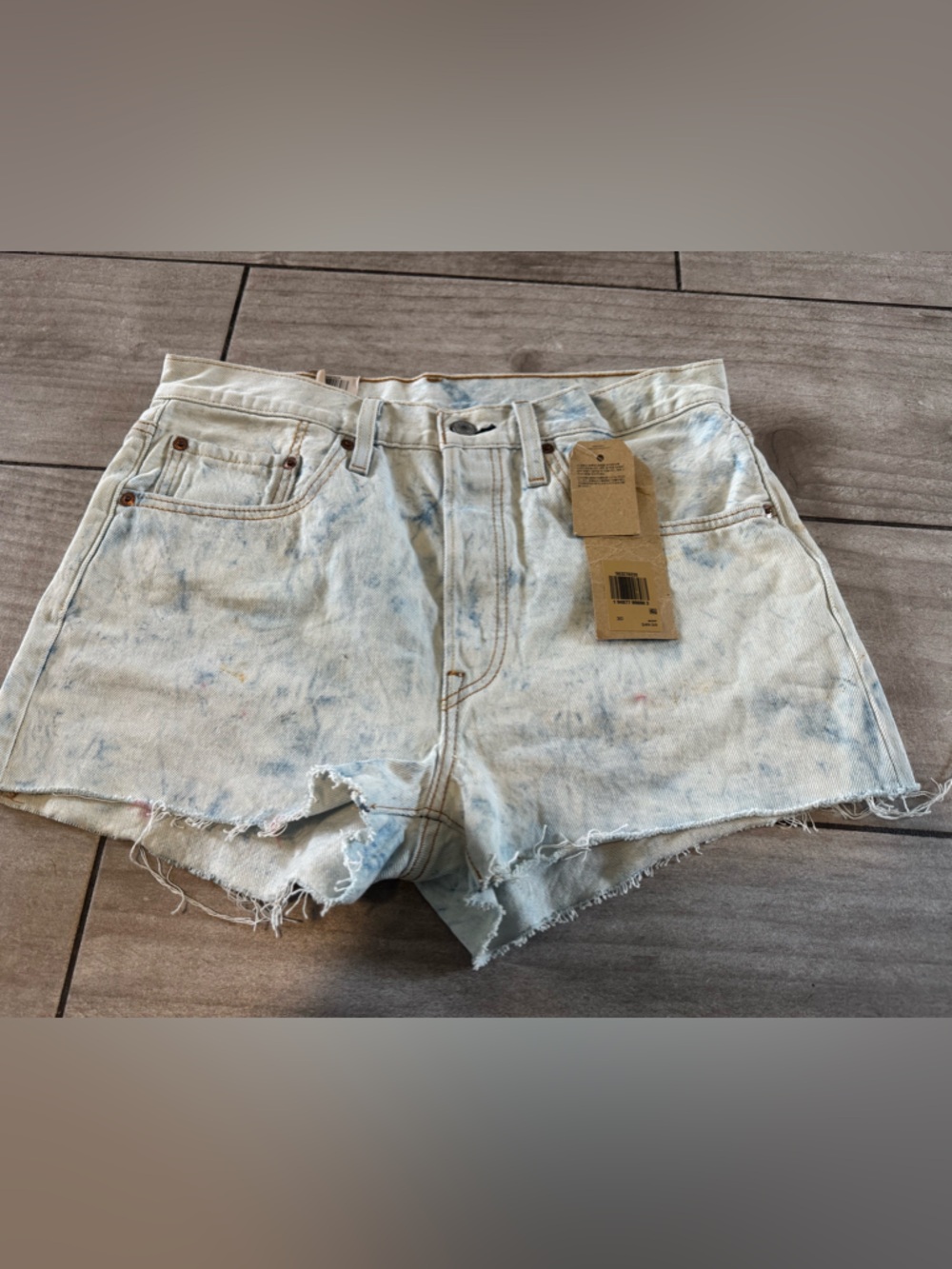 NWT Levi’s High-Rise 501 Jean Shorts Size  30 Tie Dye